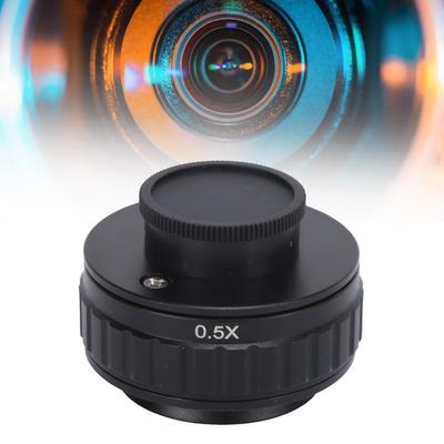 0.5X C Mount Lens Adapter Alloy + Optical Glass Microscope Camera Eyepiece Adapter