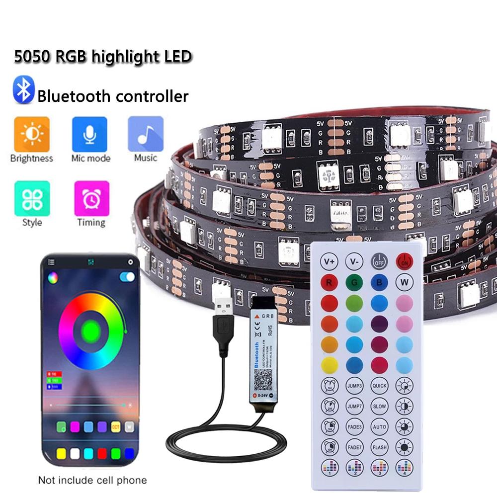 USB LED Strip Light 5050 RGB Light Strip TV Backlight Lights Decor RGB For Bedroom Indoor Decor