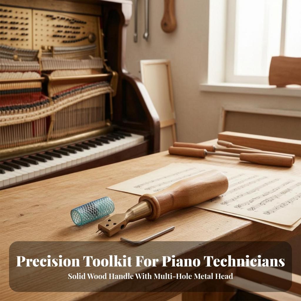 Piano Tool Wear-Resistant Tuning with Wooden Handle Compact