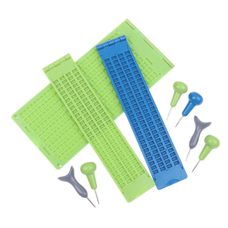 1Set Braille Writing Stylus Paper Kit Practical And Portable Learning Supplies Blind Education Supplies For School Beginners