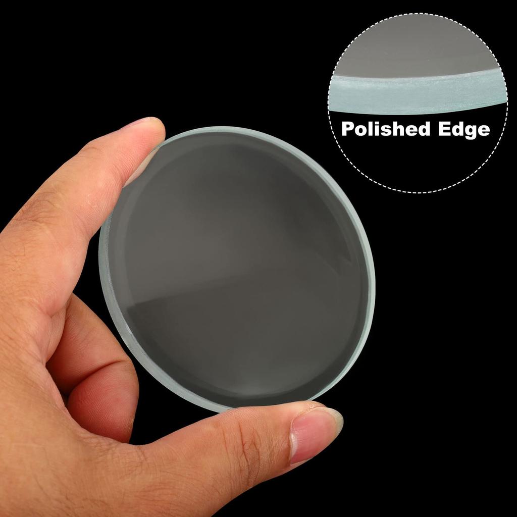 PATIKIL 20mm30mm Focal Length Biconvex and Biconcave Lens Set, Glass Optical Polished Round Edge Lenses for Physics Labs, Clear