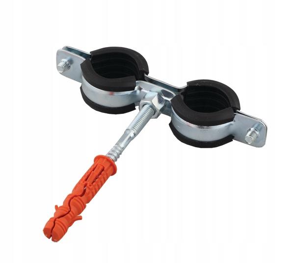 Double Pipe Clamp Holder 32-37 Mm 1 With Rubber