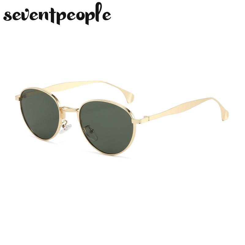 Steampunk Small Frame Oval Sunglasses Women  Luxury Brand Trendy Metal Frame Sun Glasses For Ladies Fashion Shades UV400