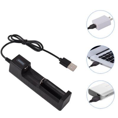 USB 1 Slot Battery Quick Charging Charger Portable USB Rechargeable Lithium Battery Charger Dock Station Cradle