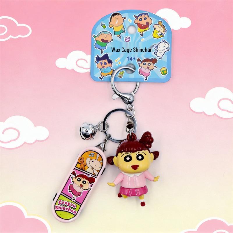 Crayon Shin-chan 3D Skateboard Keychain Pendant – Cute Gift for Friends