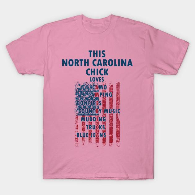 Dámské tričko Severní Karolína Kuře Vtipné USA Country Dívky Hrdost Harajuku Potisk Kawaii Tričko Léto Krátký Rukáv Dámské Tričko Top Tričko