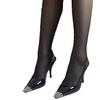 Pointed women's high heels, black patent leather bag head sandals, women's single shoes, thin heels, Park Caiying rose, the same high heels
