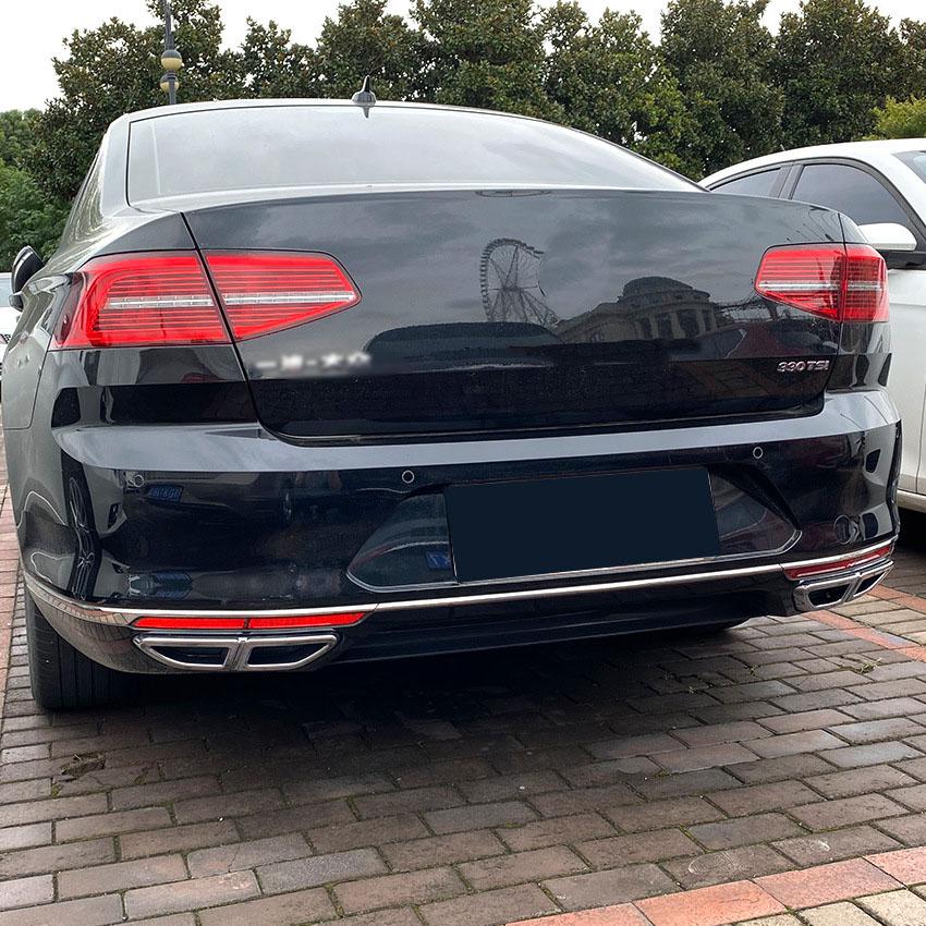 High Quality ABS Car Rear Exhaust Muffler Tail Pipe Cover Trim For Volkswagen Passat B8 2017 2018 2019