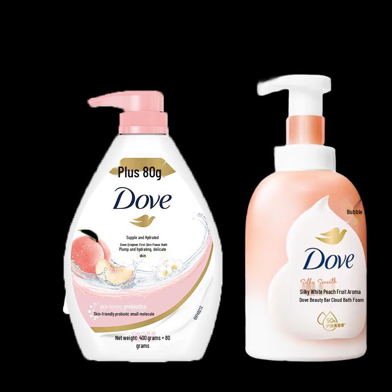 

Dove White Peach Shower Mousse & Refreshing Shower Milk Bundle
