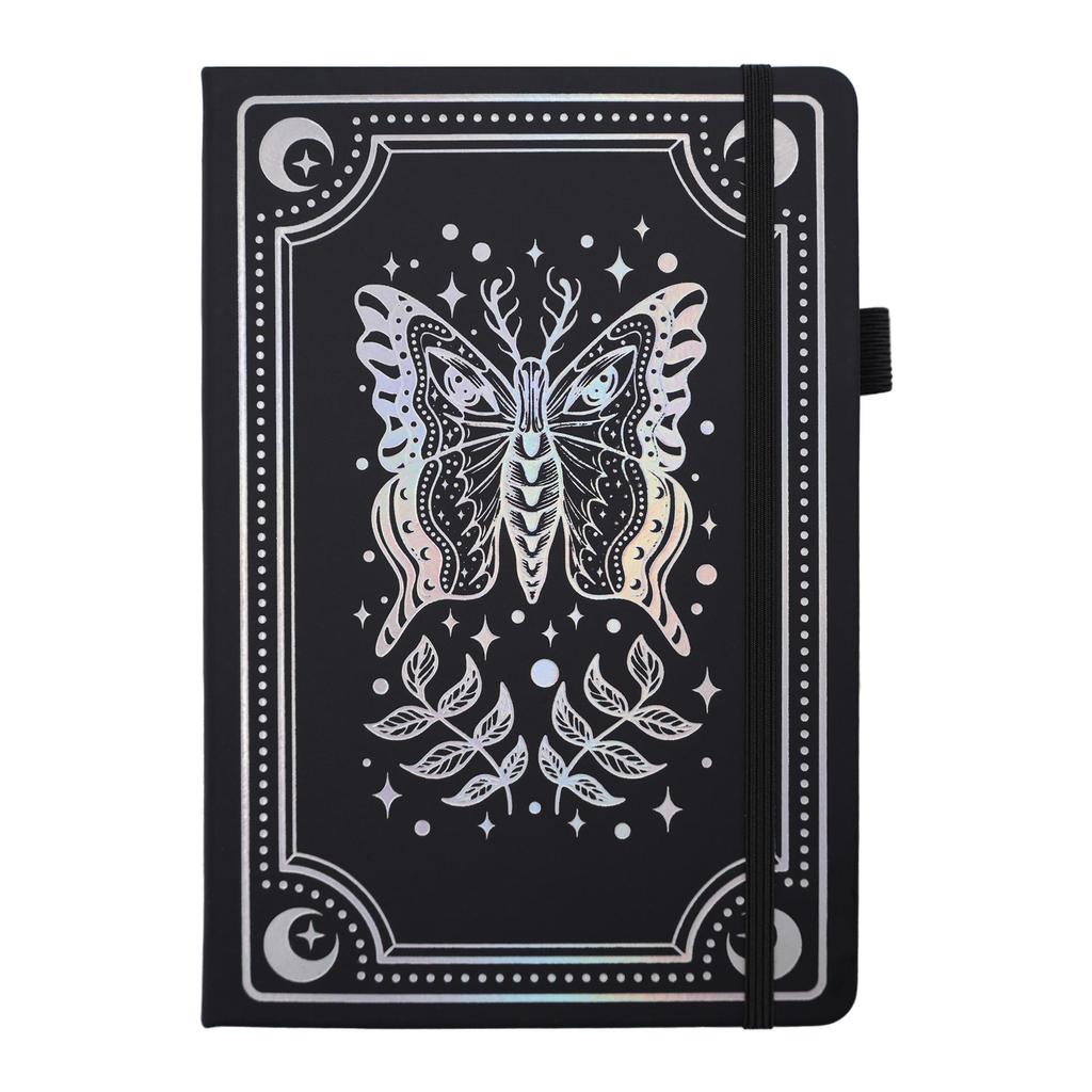 A5 Tarot Style Notebook with Laser Silver Lined Pages