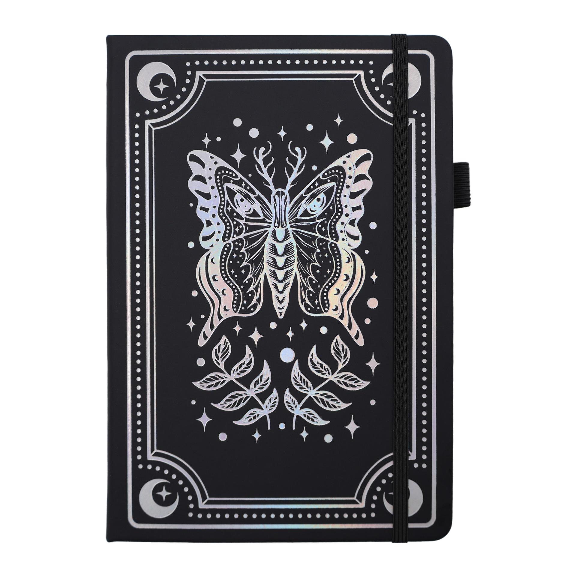A5 Silver Laser Tarot Lined Notebook – Elegant Custom Diary with Logo. A5