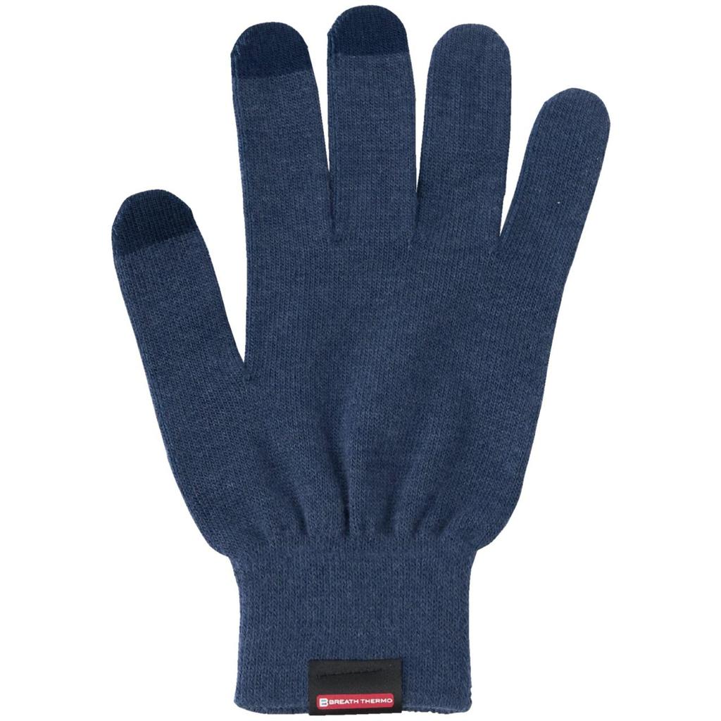 Outdoor Breath Thermo Inner Gloves Material Touchscreen Compatible B2JYC505 Unisex Navy L (Touchscreen Compatible) Heat-Generating