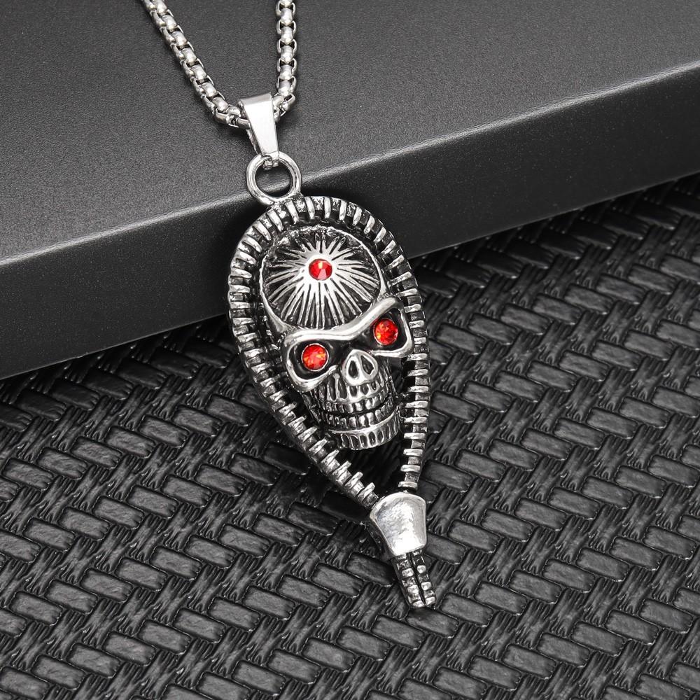 Retro Indian Skull Eye Style Accessories Pendant Necklace