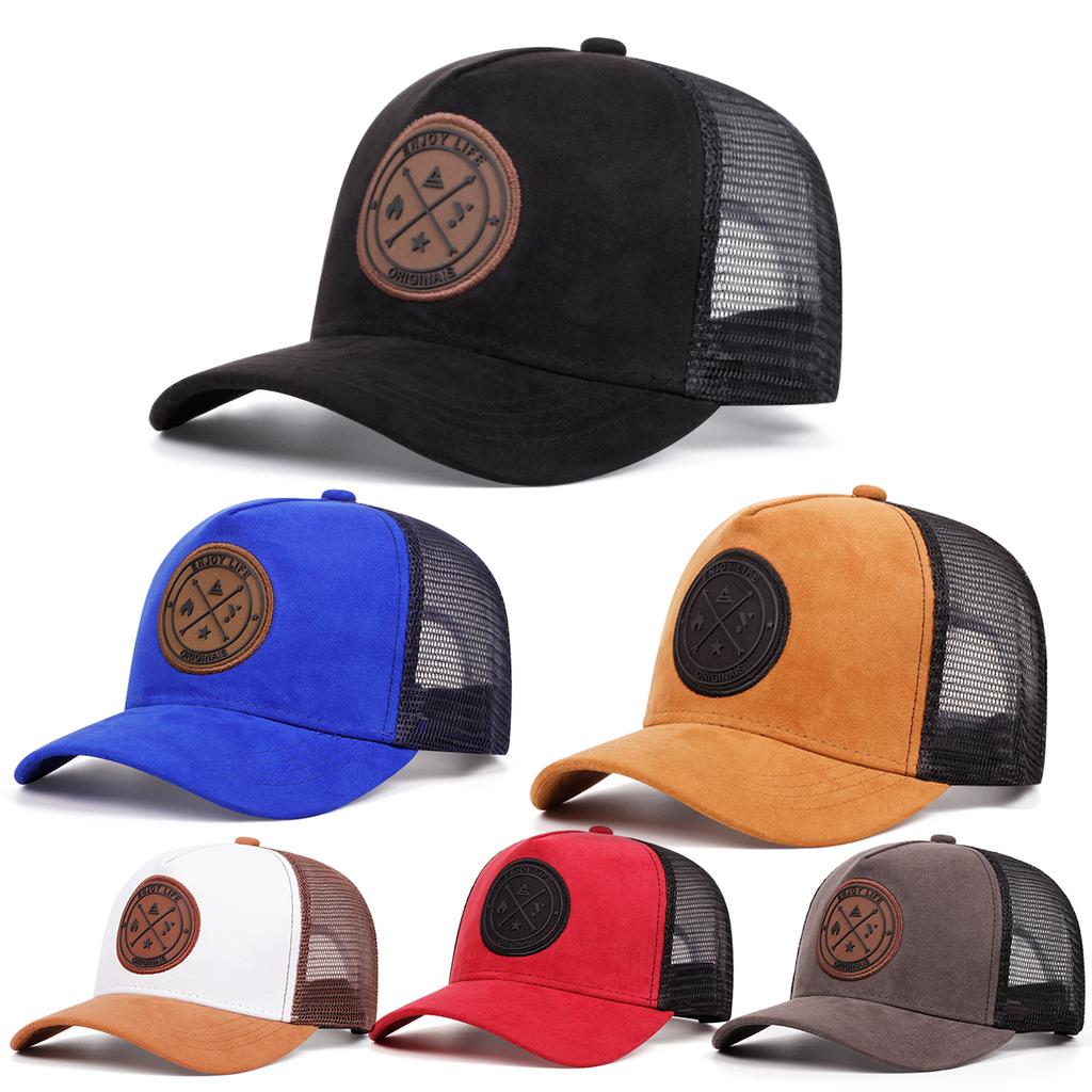 Men's Fashion Enjoy Life Hat Outdoor Sports Duck Tongue Hat Embroidered  Women's Baseball Sun Hat Mesh Cap Unisex