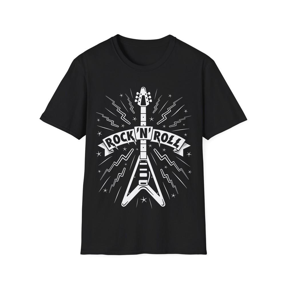Rock'N'Roll Guitar T-Shirt, Guitarist Shirt, Heavy Metal Hard Rock Music