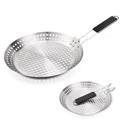 ToChef Portable Round Stainless Steel BBQ Grill Pan