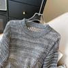 Mode Lose Aushöhlen Sonnencreme Gestrickte Pullover für Frauen Herbst Dünne Langarm Rundhals Pullover Strickwaren Frauen Elegante Casual Pullover 24799
