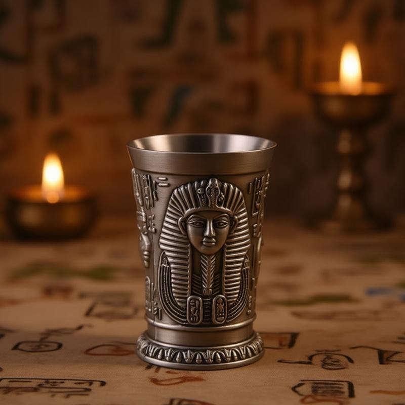 Cocktail Cup Wine Cup Retro Theme Metal Texture Offering Insulation Small Capacity Suitable for Beverages Water