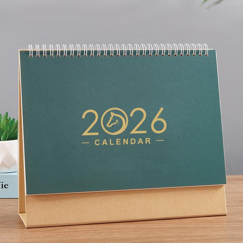 2026 Year of the Horse Simple Style Desk Calendar with Custom Logo and Memo Function