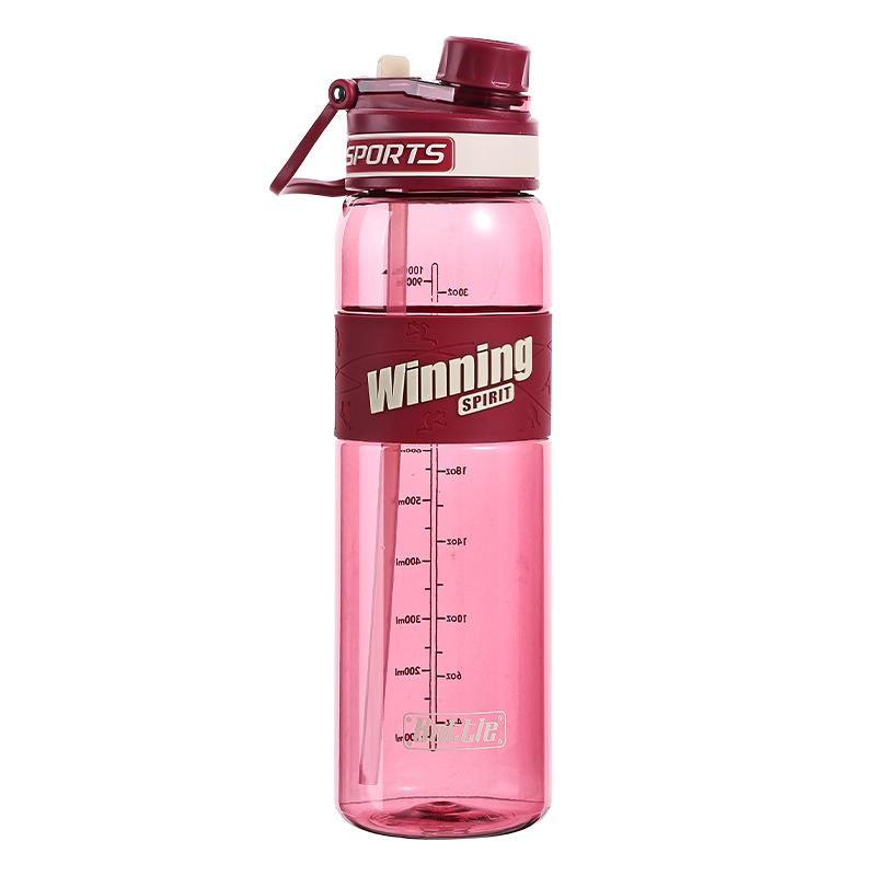 Large-capacity Fashionable Sports Straw Cup Portable Plastic Cup Double Drinking Cup