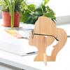 Wooden Eyeglass Spectacle Holder Head Shaped Eyeglass Display Stand Display Rack Home Office Desk Decor Christmas Gift