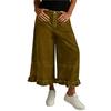 Women's Washed Denim Wide Leg Loose Nine Quarter Lace Jeans