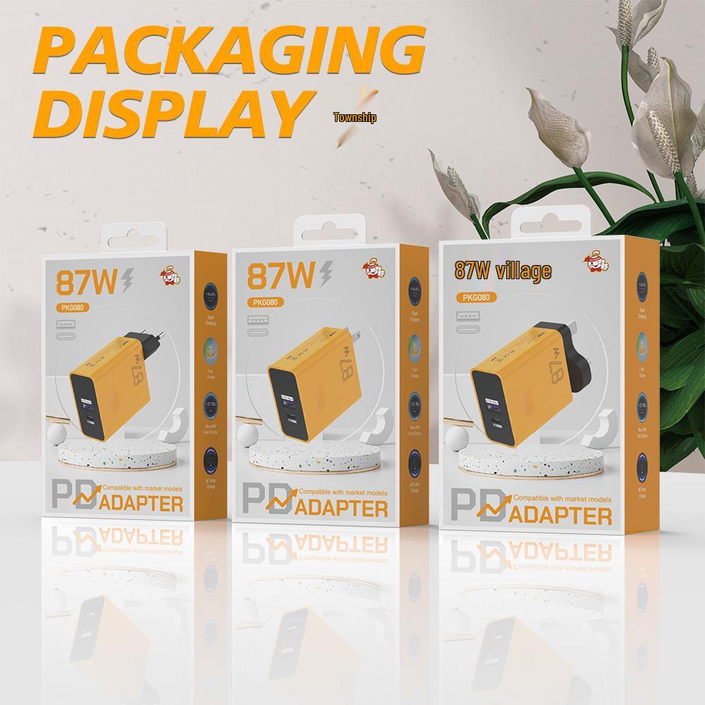 87W Fast Charging Dual-Port Charger Head - US/UK Standard, CE & FCC Certified