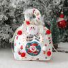 Christmas Gift Bag with Drawstring Reusable Candy Bag for Treats Cookie Goodies Xmas Eve Fruit Storage Bag with Santa Snowman Deer Doll
