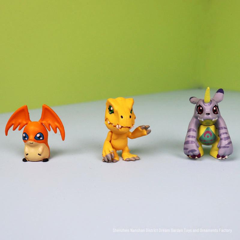 Digimon Adventure Figures: Agumon, Tyrannomon, Badamon, Gabumon Desktop Models