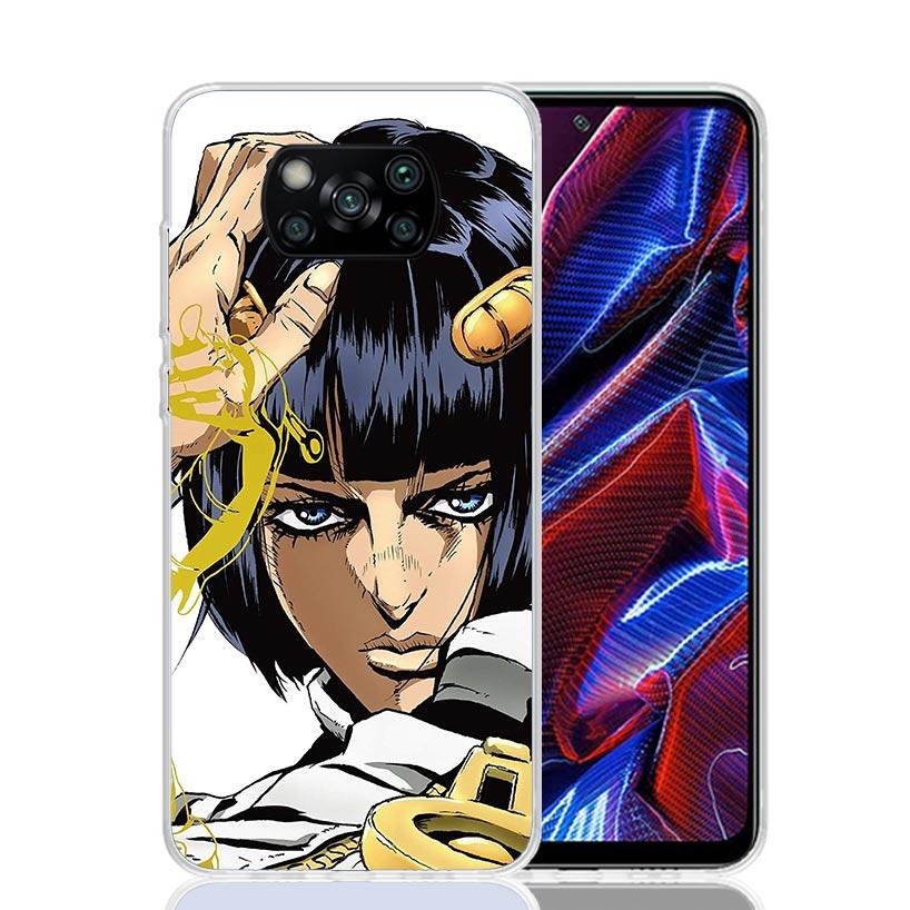 JoJo Adventure Bruno Buccellati Phone Case For Xiaomi Poco X7 X6 X5 Pro F7 Ultra Redmi 15C 15 13 13C 12 12C 10 10A 10C 9 9A 9C 9