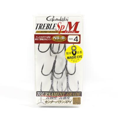 Gamakatsu 67813 קרס משולש SP M שחור מידה 4 (2700)