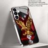 Golden Eagle Diamond Pattern Tempered Glass Phone Case Suitable for Samsung GalaxyS26 S25 S24 S22 S21 S20FE/Ultra/Plus Anti Drop