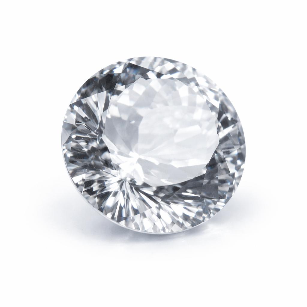 Natural White Sapphire Loose Gemstone 32.30 ct Round Cut Pendant September Birthday Birthstone