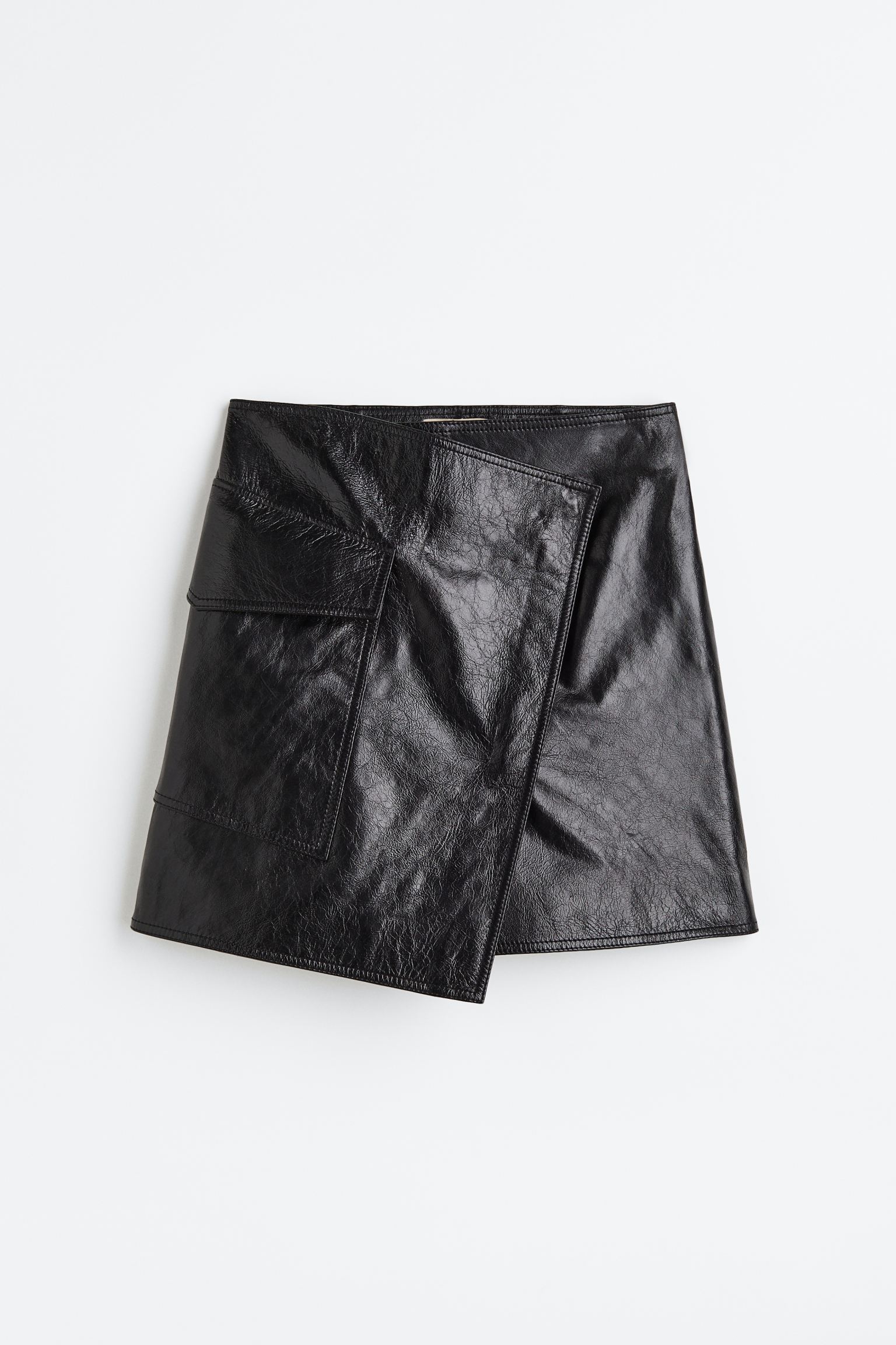 

Wrapover leather skirt