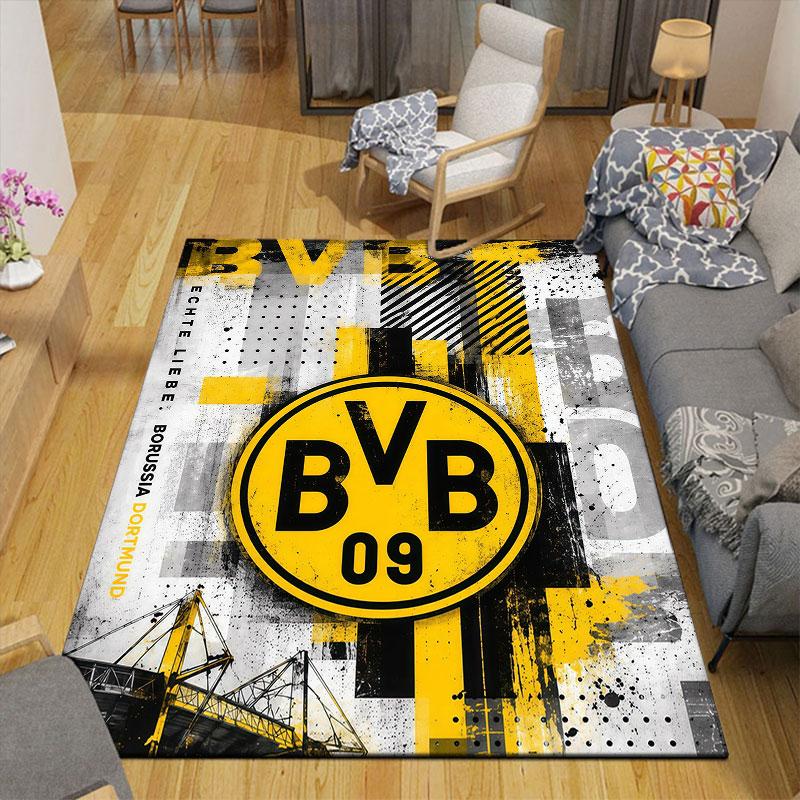 BVB Flannel Printed Carpet, Home Sofa Decoration for Living Room & Bedroom, Non‑Slip Play Flannel Floor Mat for Game Room