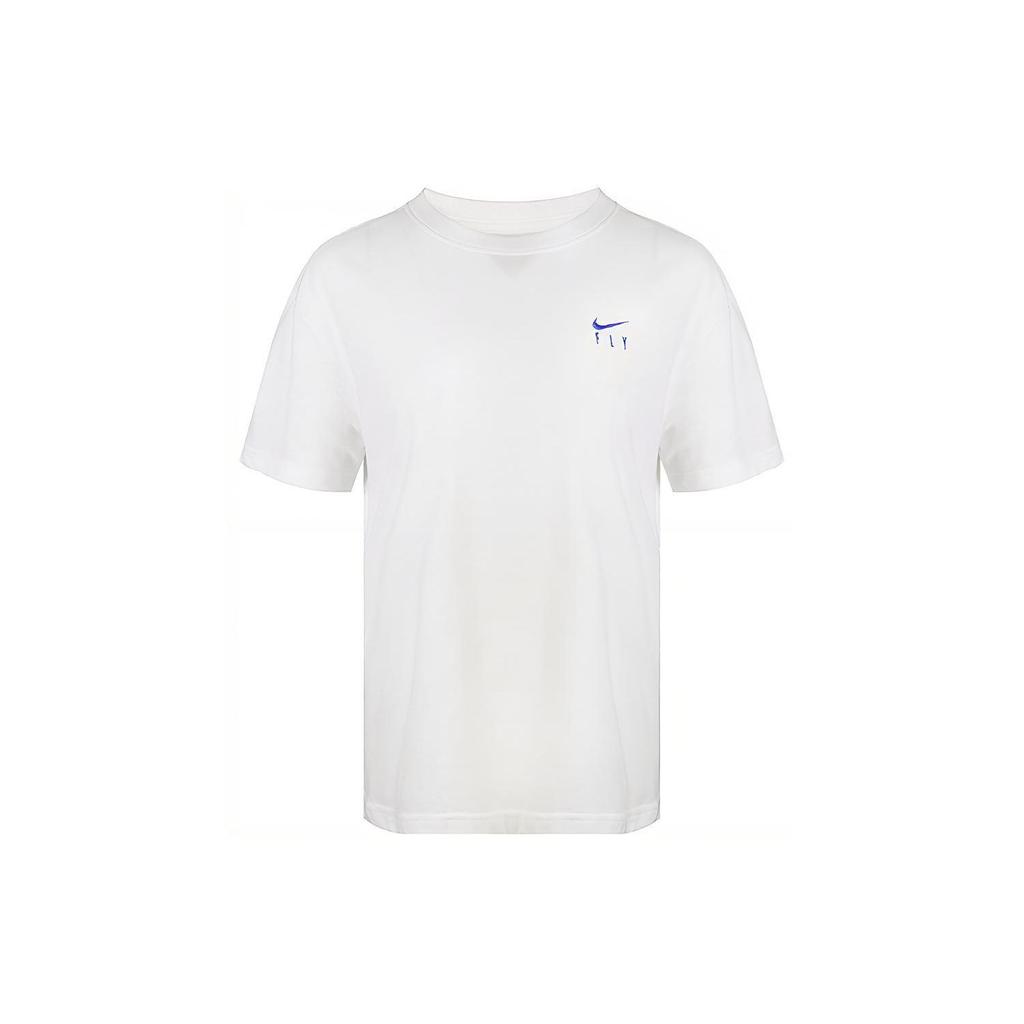Nike Dri-FIT Basketball Graphic Print Crew Neck T-Shirt Women Tops White CV0951-100
