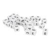 30PCS Dice Set 16mm 6 Sided Plastic Educational Number Dice Cubes for Math Games Table Games Board Games White