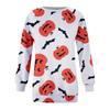 Women Fashion Halloween Printed Long Sleeve  Stitching Sweatshirt Top