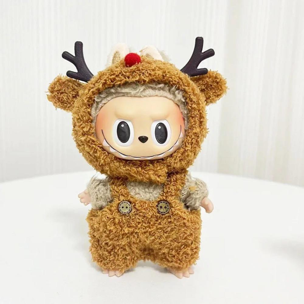 17cm Roztomilé Mini Plyšové Oblečení pro Panenky Oblečení Doplňky Pro Korea Kpop Exo Labubu II Idol Panenky Sedící Párty Oblečení DIY Dárek