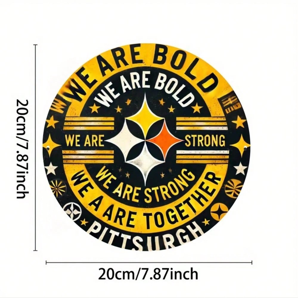 

Pittsburgh Metal Tin Sign Bold Strong Together Home Office Wall Decor різнокольоровий