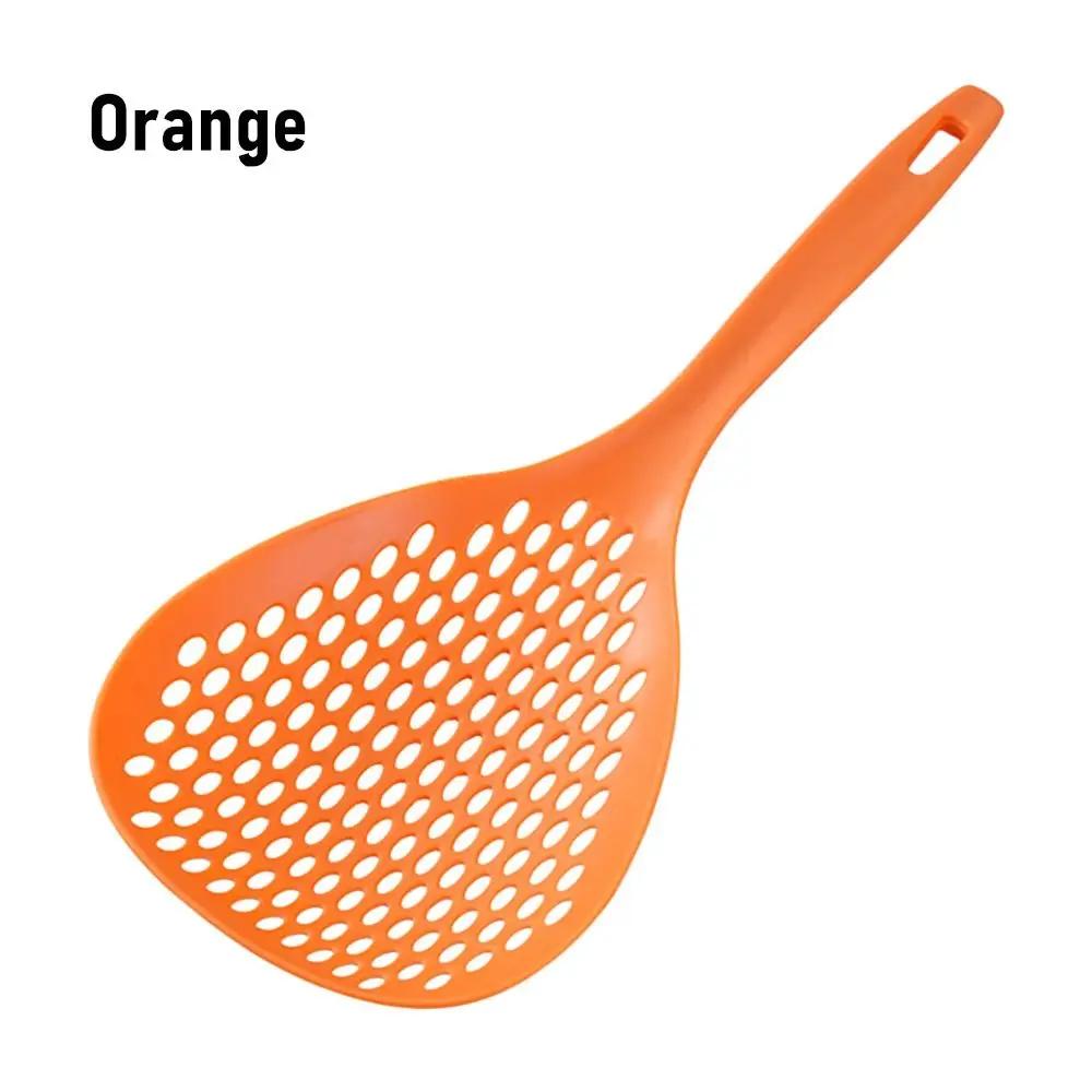 1Pcs Household Kitchen Tool Food Straining Spoon New Skimmer Anti-scald Plastic Spoon Cooking Spatula Large Colander Strainer