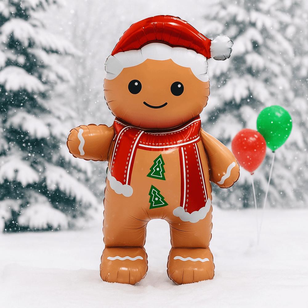 Stehende Weihnachts-Folienballons Lebkuchenmann Weihnachtsdekoration Partyzubehör