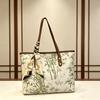 New Chinese style embroidered bamboo shoulder/handbag, retro, versatile, large capacity commuter tote bag, sophisticated commuter bag