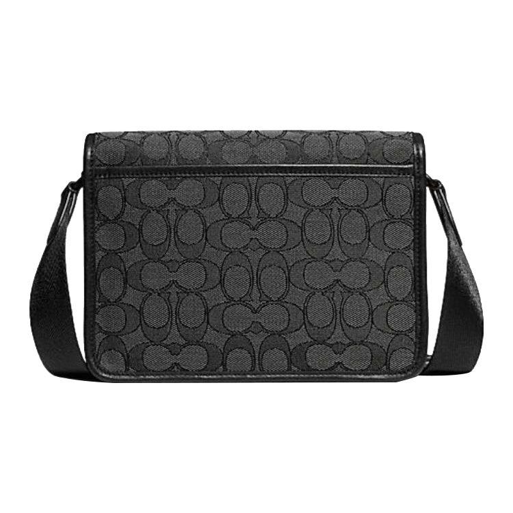 COACH League Coated Canvas With Refined Leather Shoulder Bag, Crossbody Bag Small Men's Black C8113-MI5