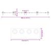 Sliding Door Hardware Set 400 Cm Steel Black