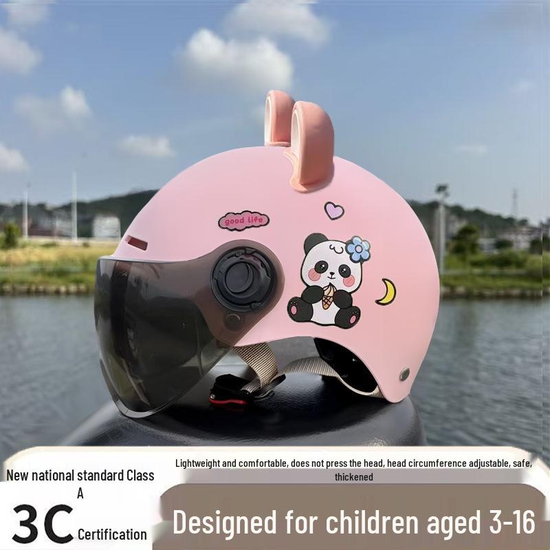 Ultra-Light Breathable Kids' 3C Electric Vehicle Helmet with Sun Protection, for Boys & Girls