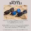 Police Men's Polarized Sunglasses Square Frame SPLT72J 534ALP Shiny Dark Gray Brown Lenses