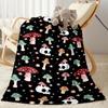 1pc Psychedelic Mushroom Garden blanket Soft and Warm for Sofa Office Camping Travel Livingroom Great Gift for Friends and Family Comfortable