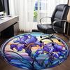 1pc Iris Stained Glass Chair Carpet for Office, , Non-slip Carpet, Very Suitable for Offices, farmhouses,Outdoor Carpet Yy251120082