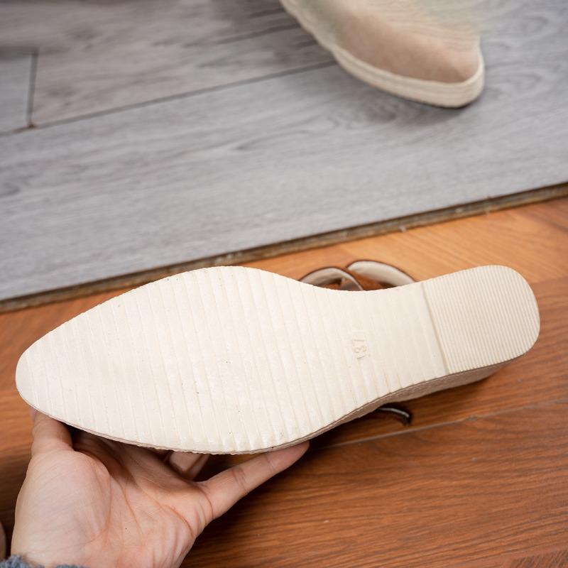 Women's Suede Wedge Heels, Pointed Toe Lace-Up Platform Espadrille Shoes, Spring Summer Fashion Shoes